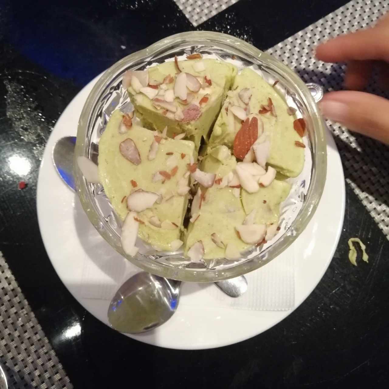 Helado de pistacho 