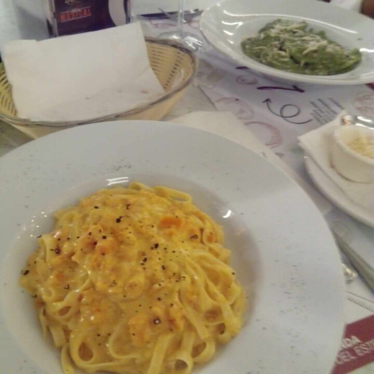 Pasta en salsa de pumpkin