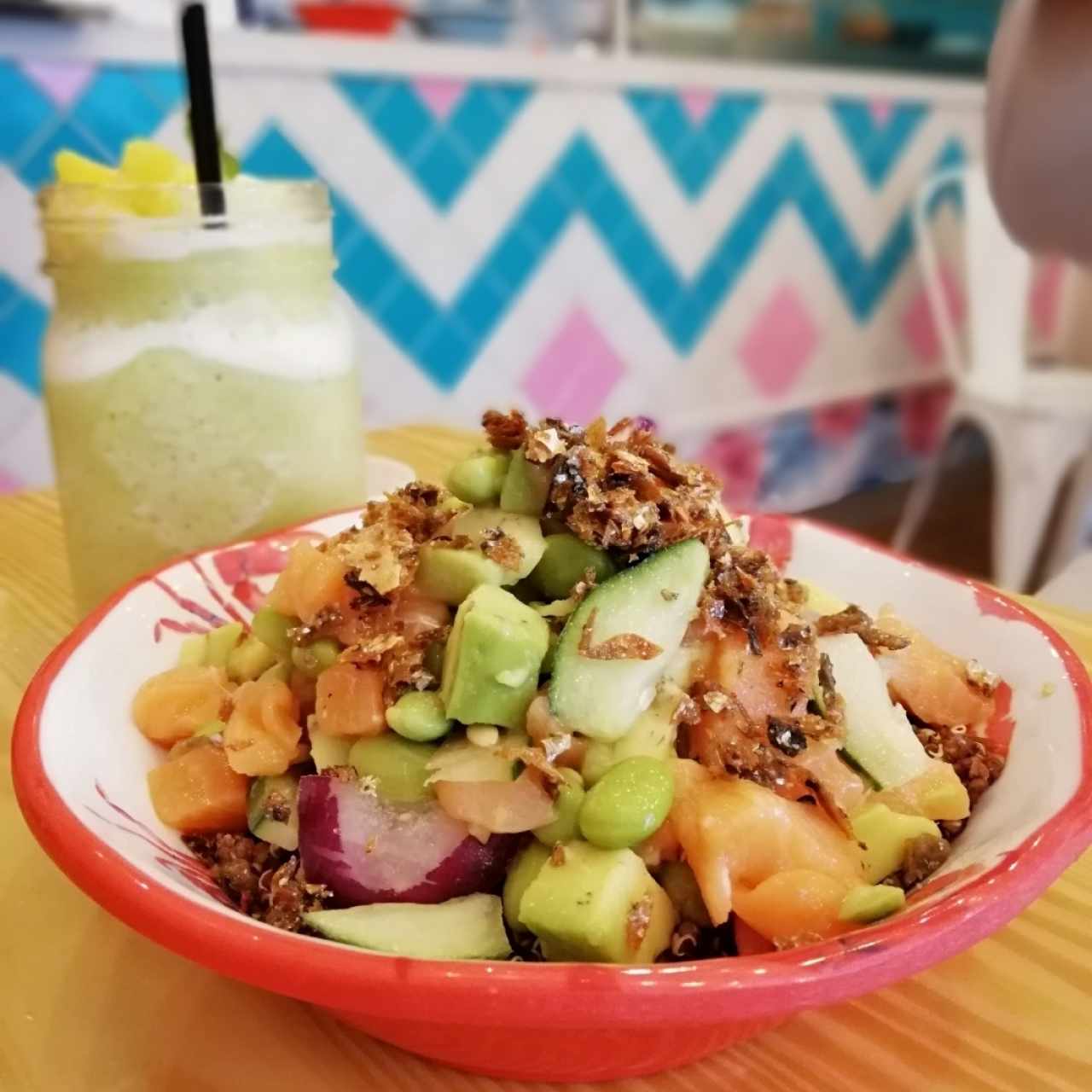salmón lovers y piña yerbabuena