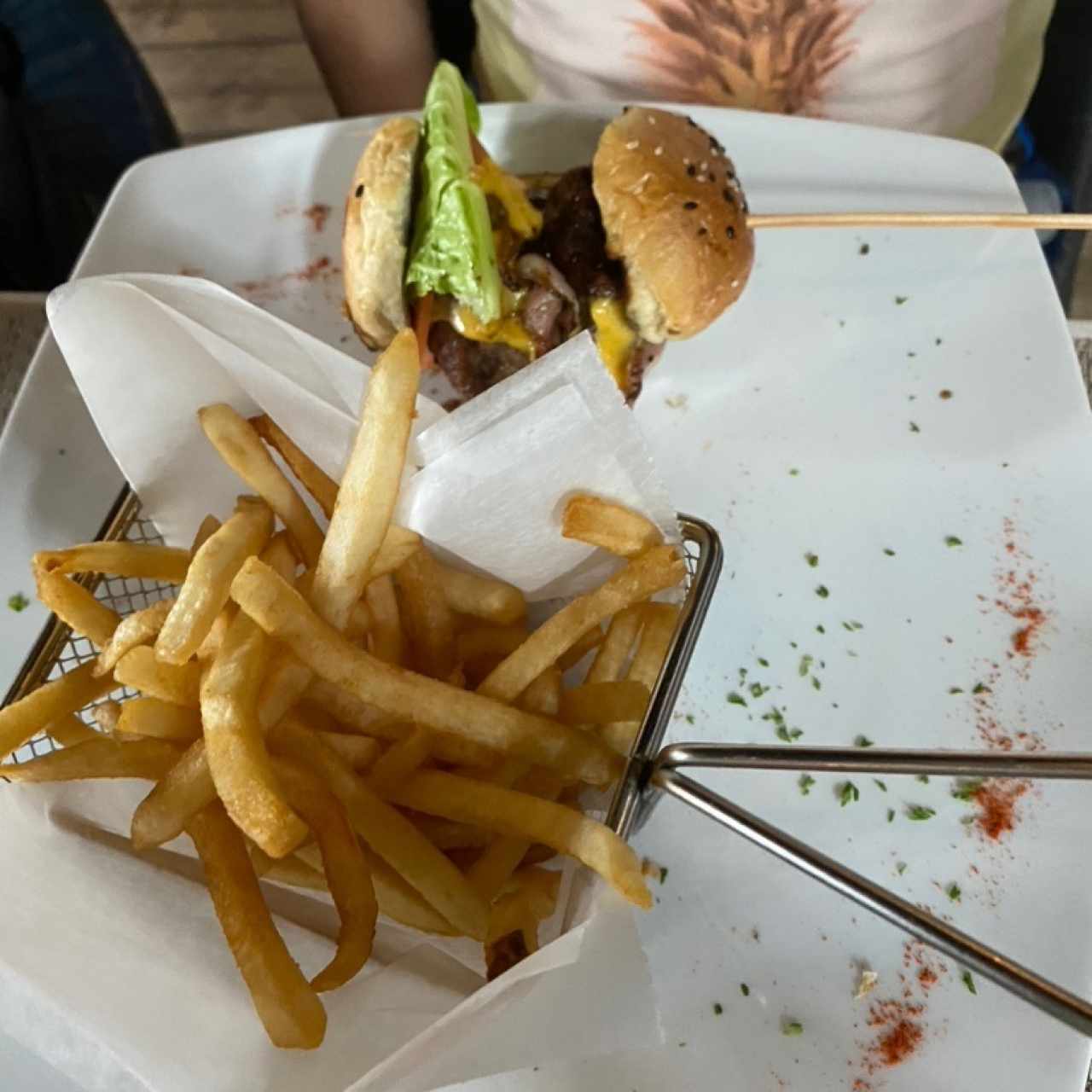 Hamburguesa menú de niños