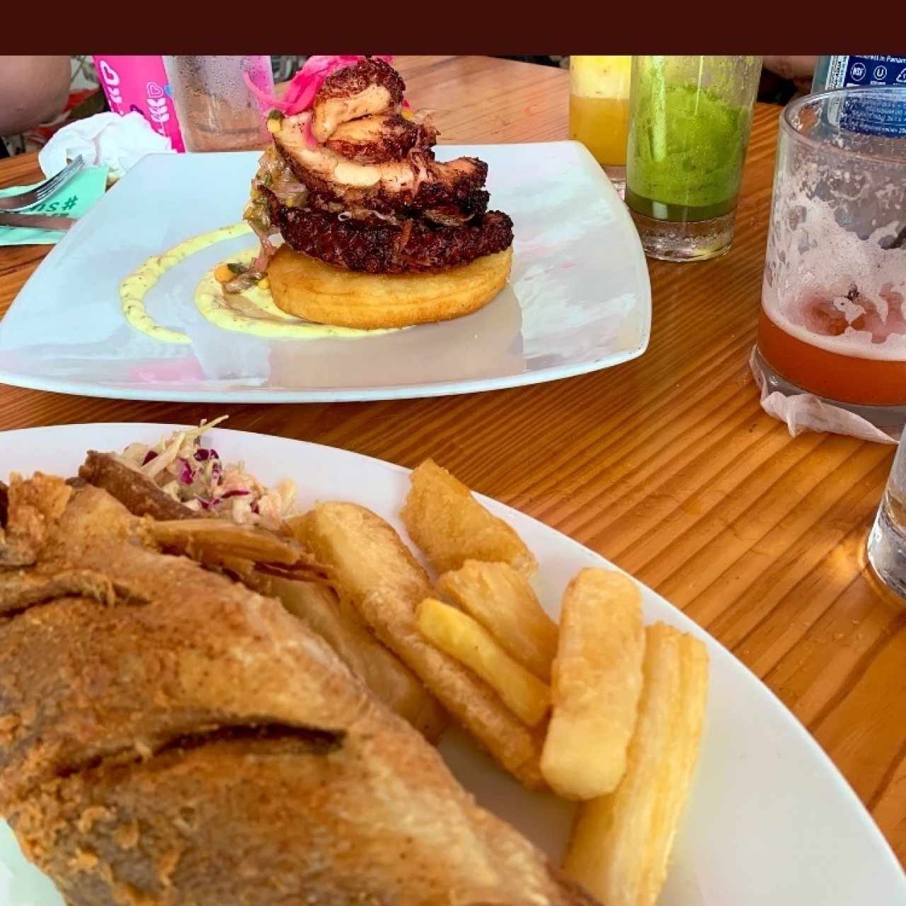 Principales - Pulpo al grill y pescado frito