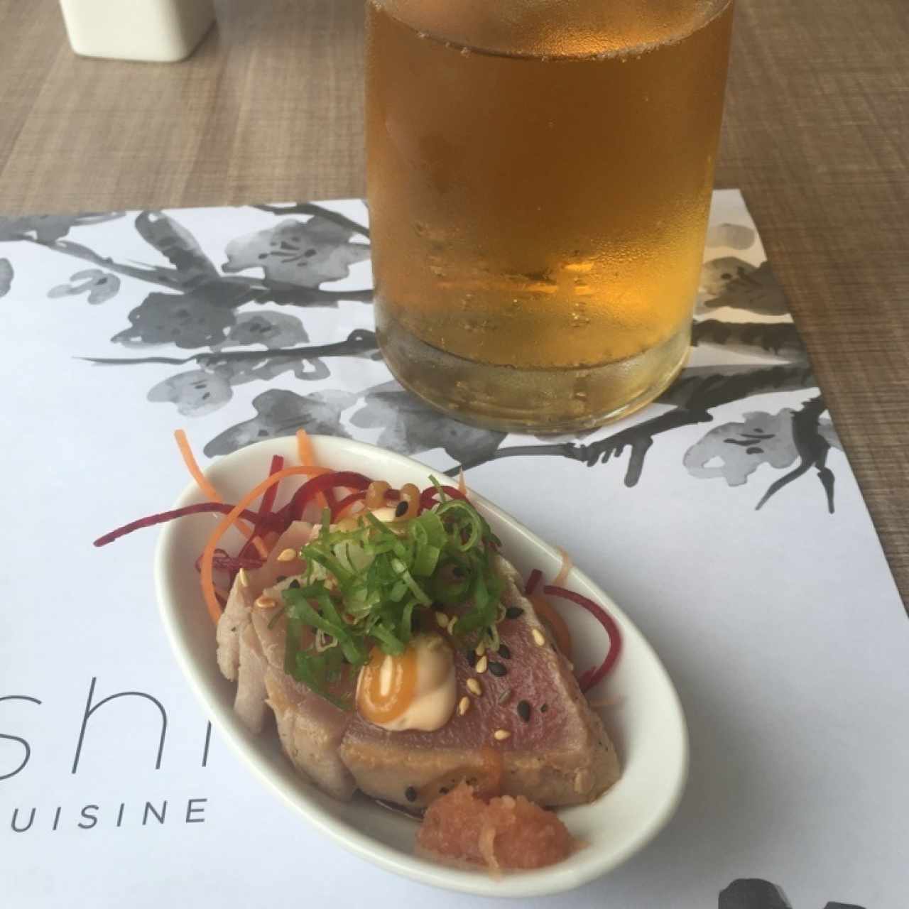 Sashimi de entrada (muy rico!)