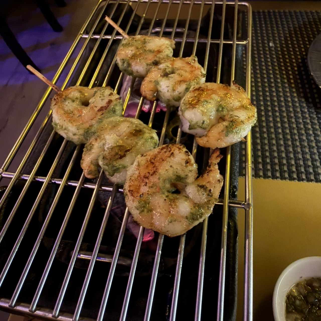 Entradas - Brochetas de Langostinos