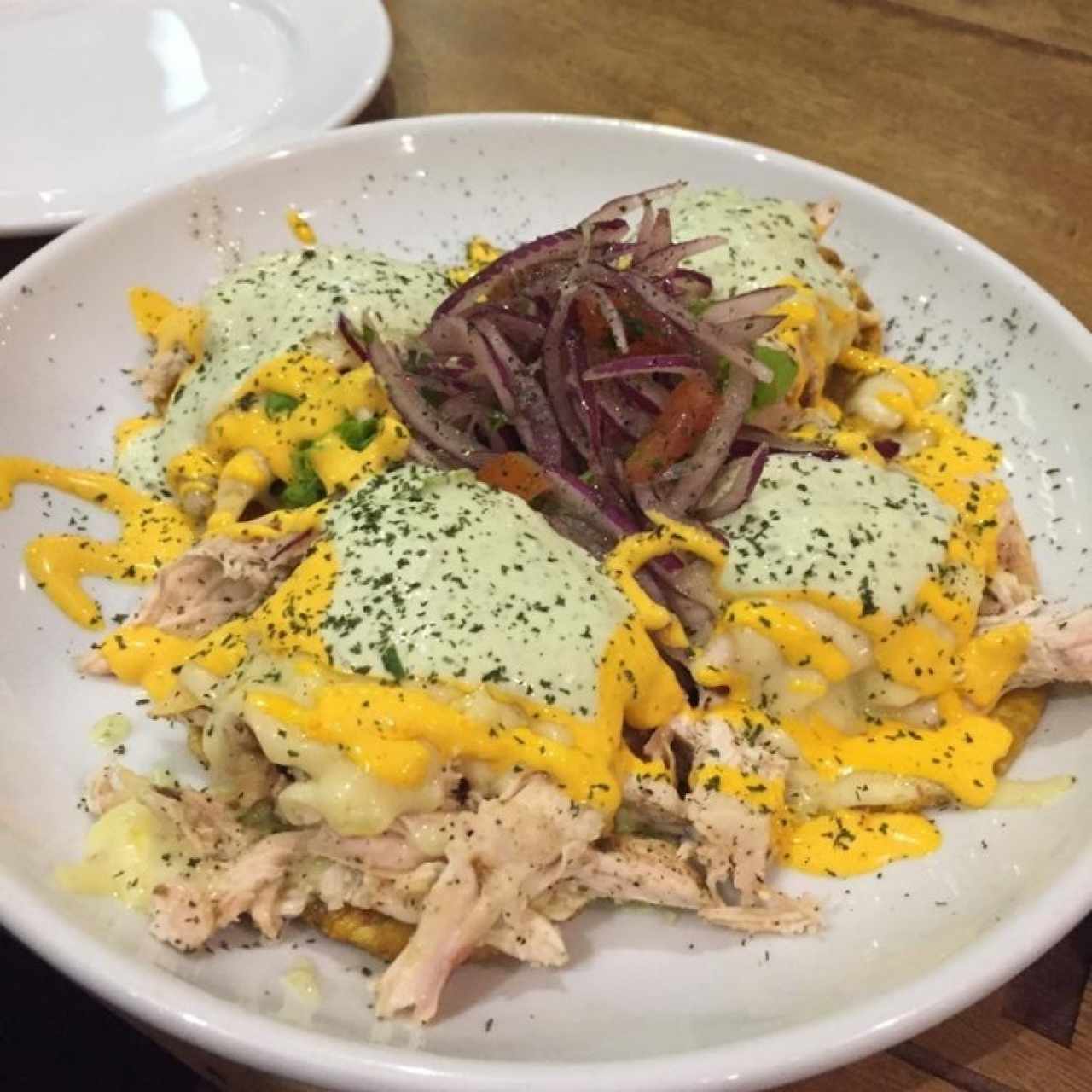 patacones con pollo 