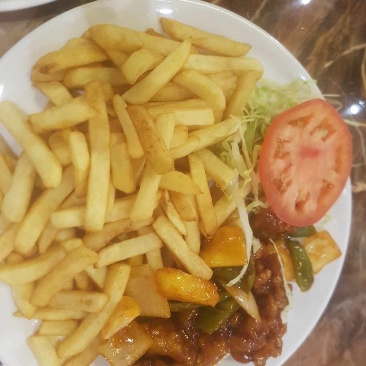 costillitas agridulce con papas