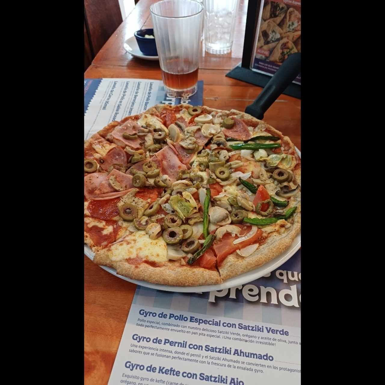 pizza especial vegetales y combinación 