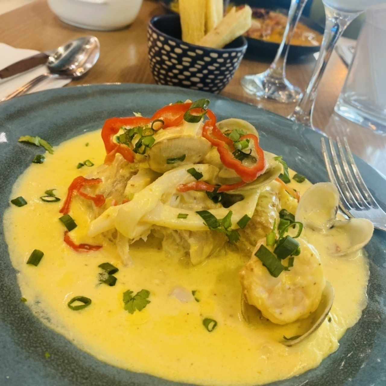 Filete en salsa de coco