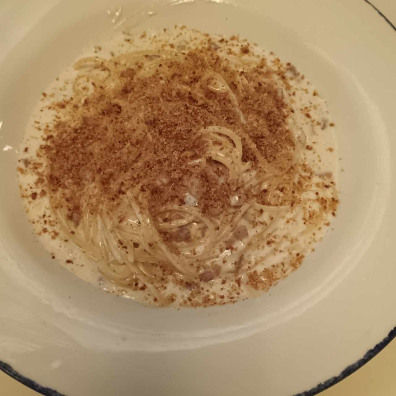 Spaghetti Alfredo e Prosciutto