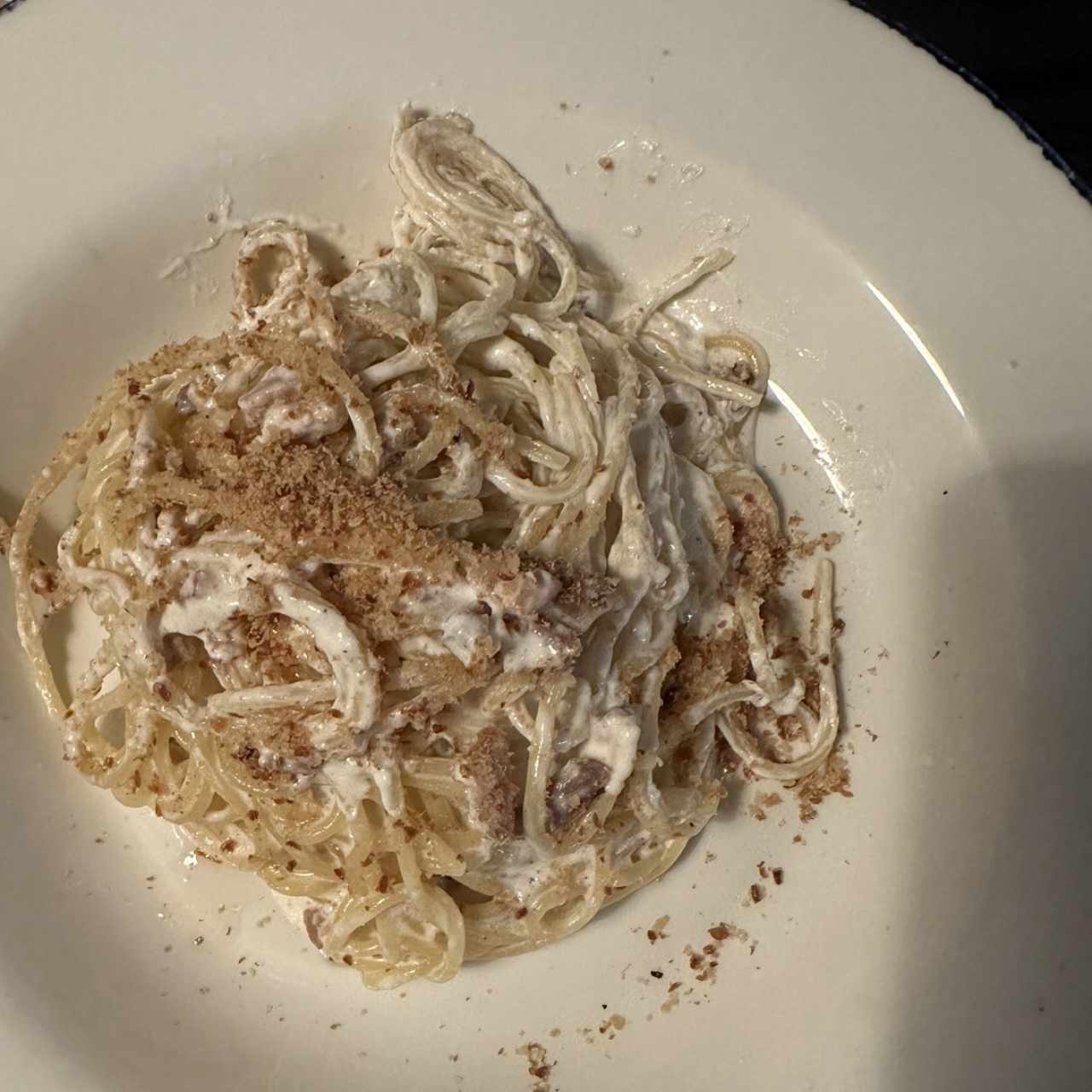 Spaghetti Alfredo e Prosciutto