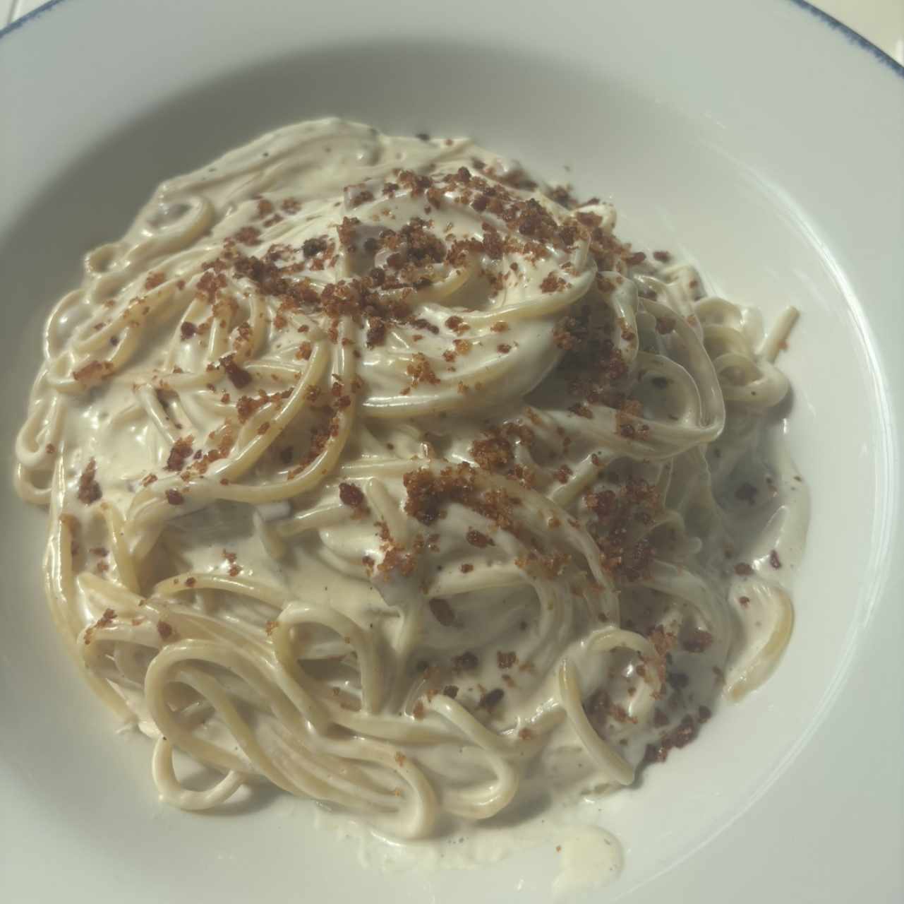 Spaghetti Alfredo e Prosciutto