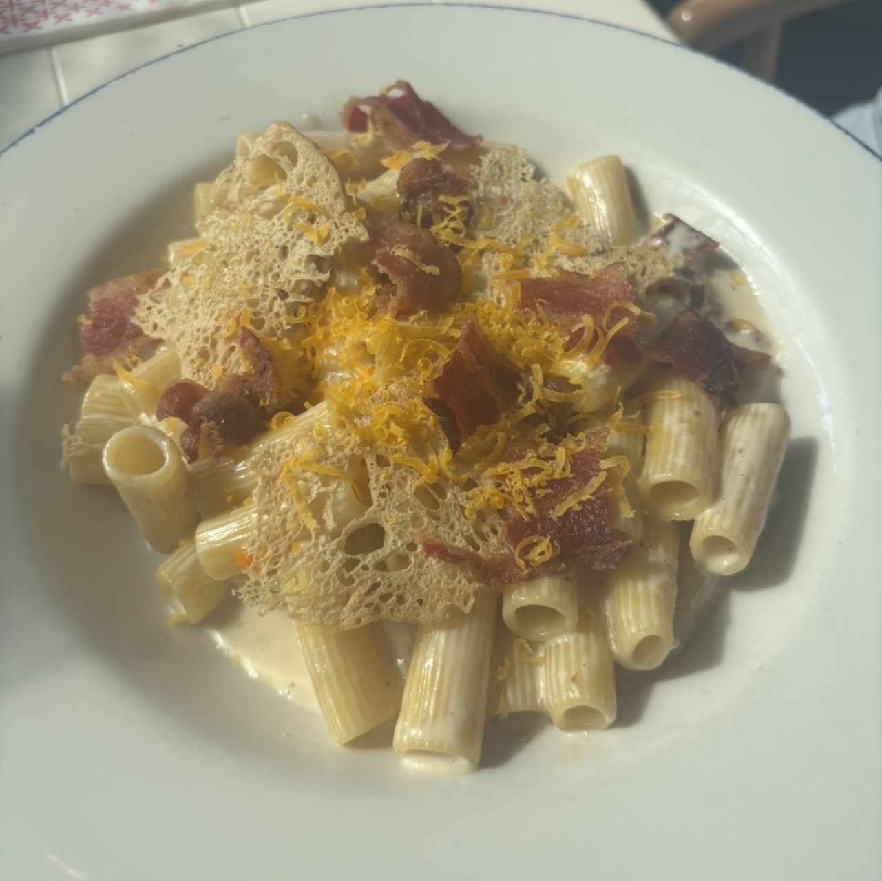 Rigatoni Ni Carbonara Ni Alfredo