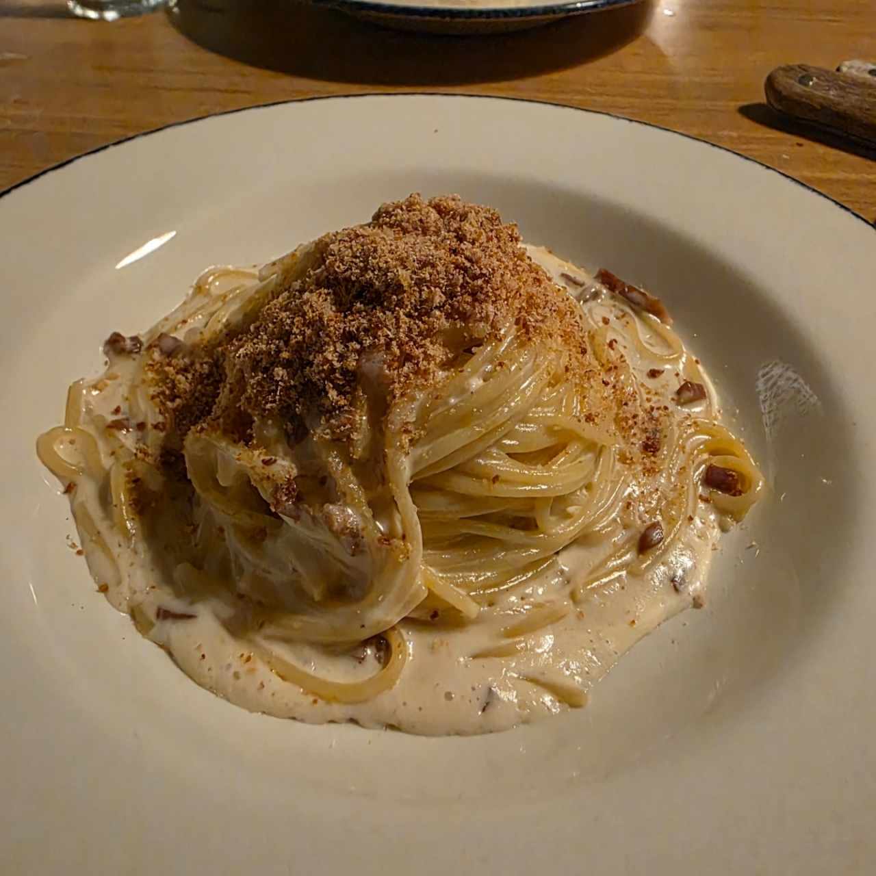 Spaghetti Alfredo e Prosciutto