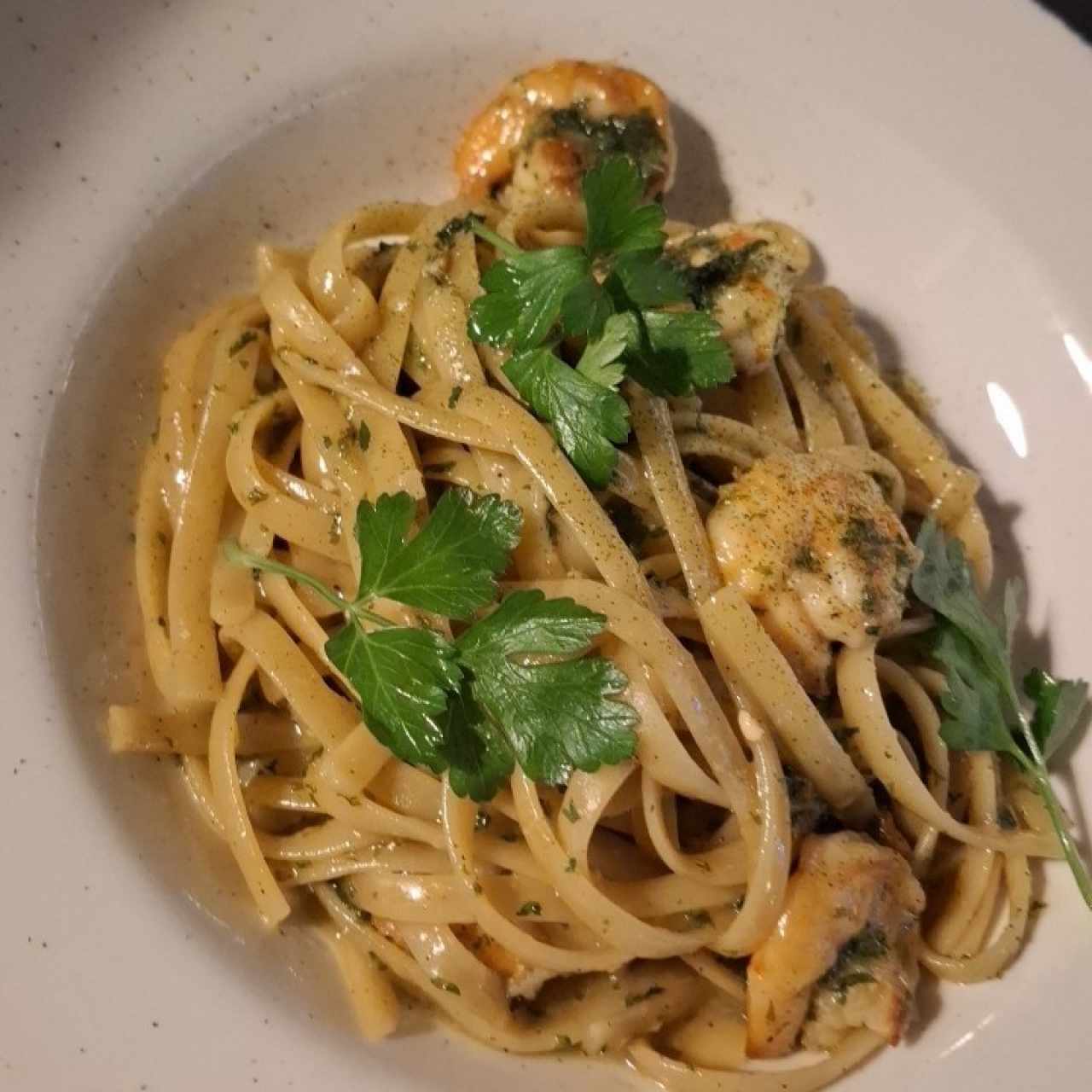 Fetuccini Aglio, Olio E Gamberetti