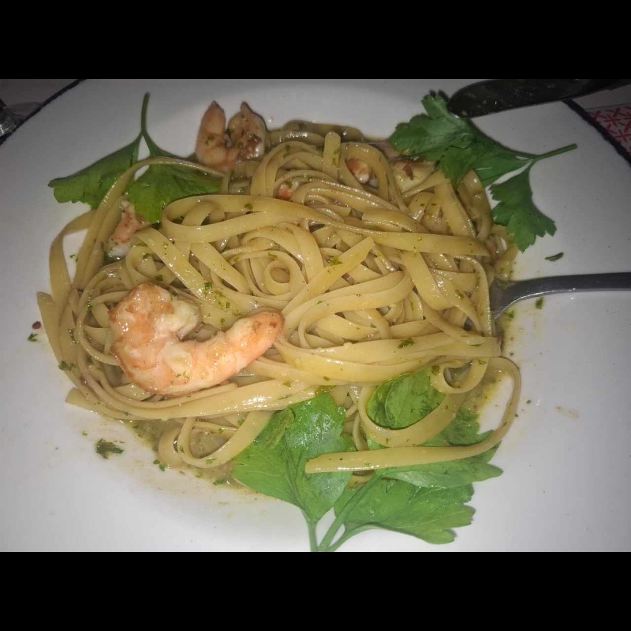 Fetuccini Aglio, Olio E Gamberetti