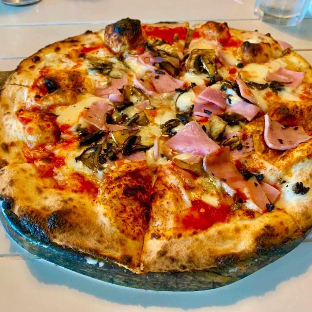 Pizza de Hongos con Jamón