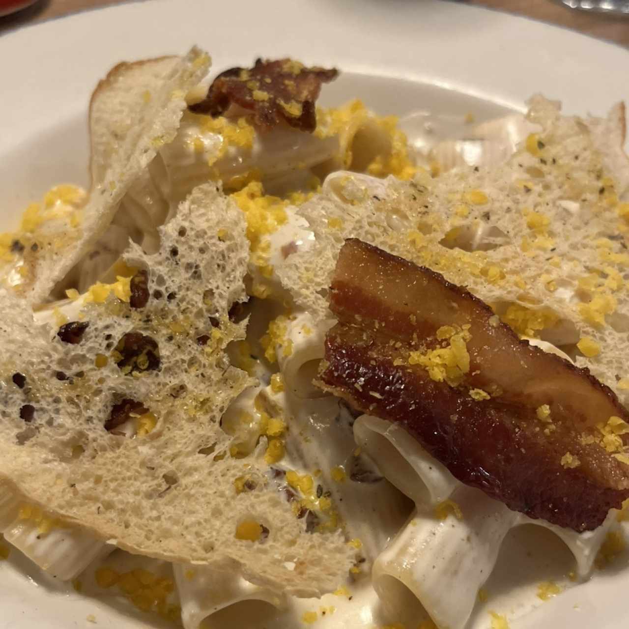 Rigatoni Ni Carbonara Ni Alfredo