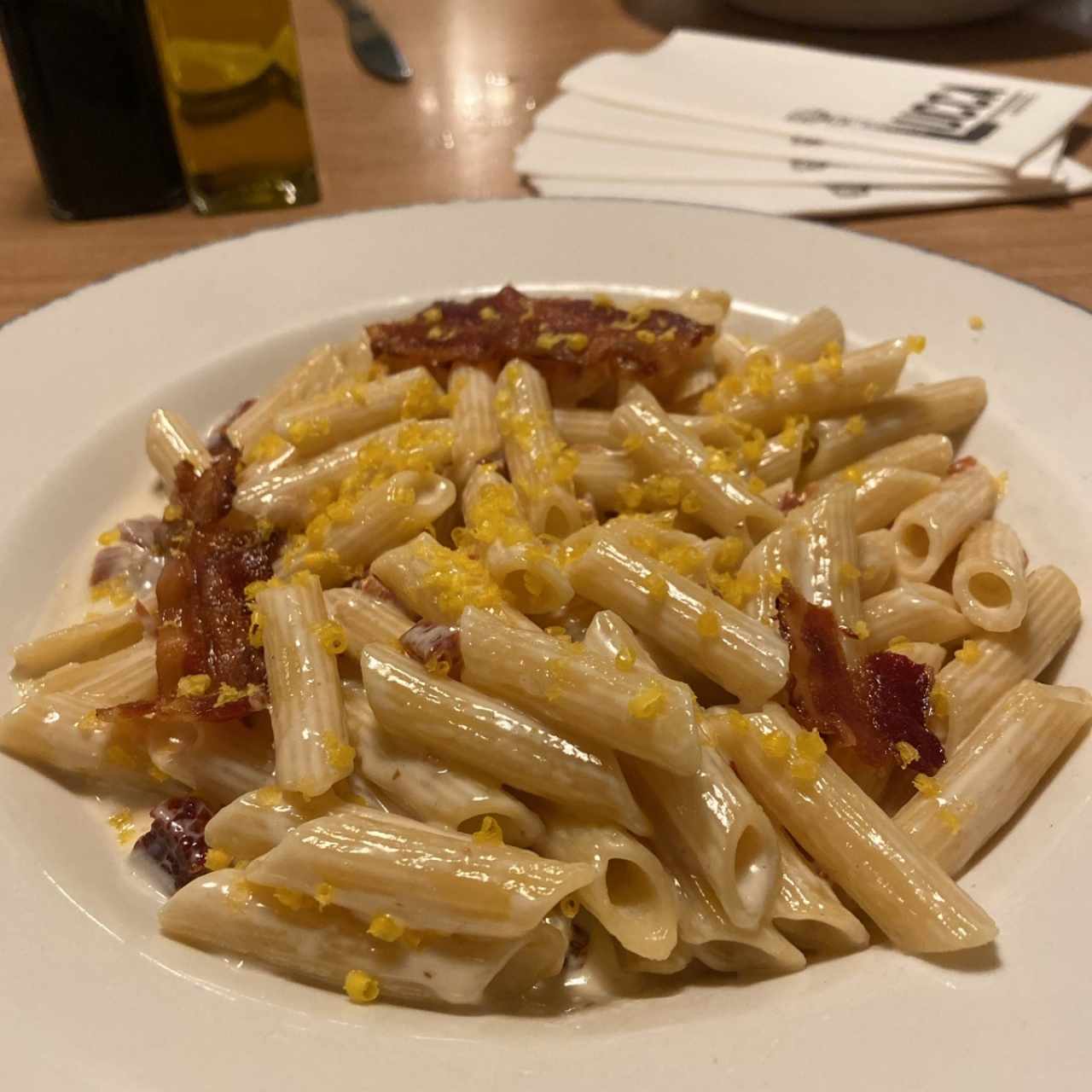 Rigatoni Ni Carbonara Ni Alfredo