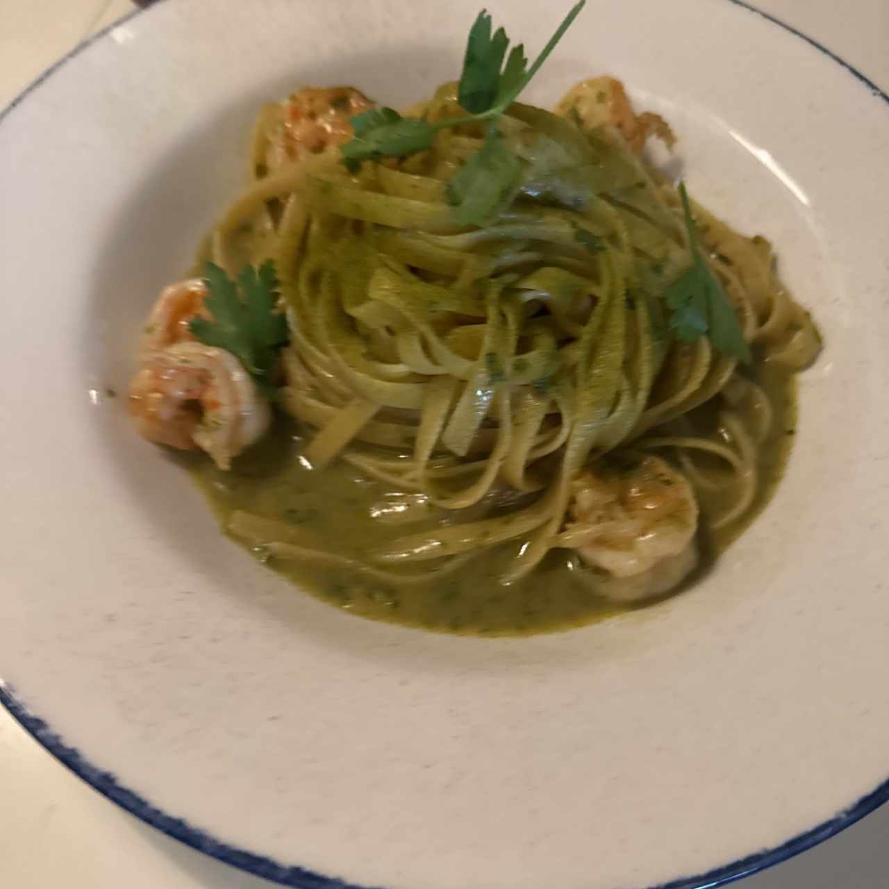Fetuccini Aglio, Olio E Gamberetti