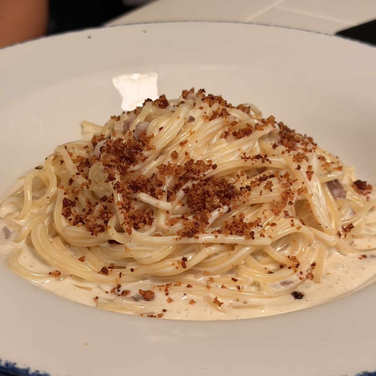 Spaghetti Alfredo e Prosciutto