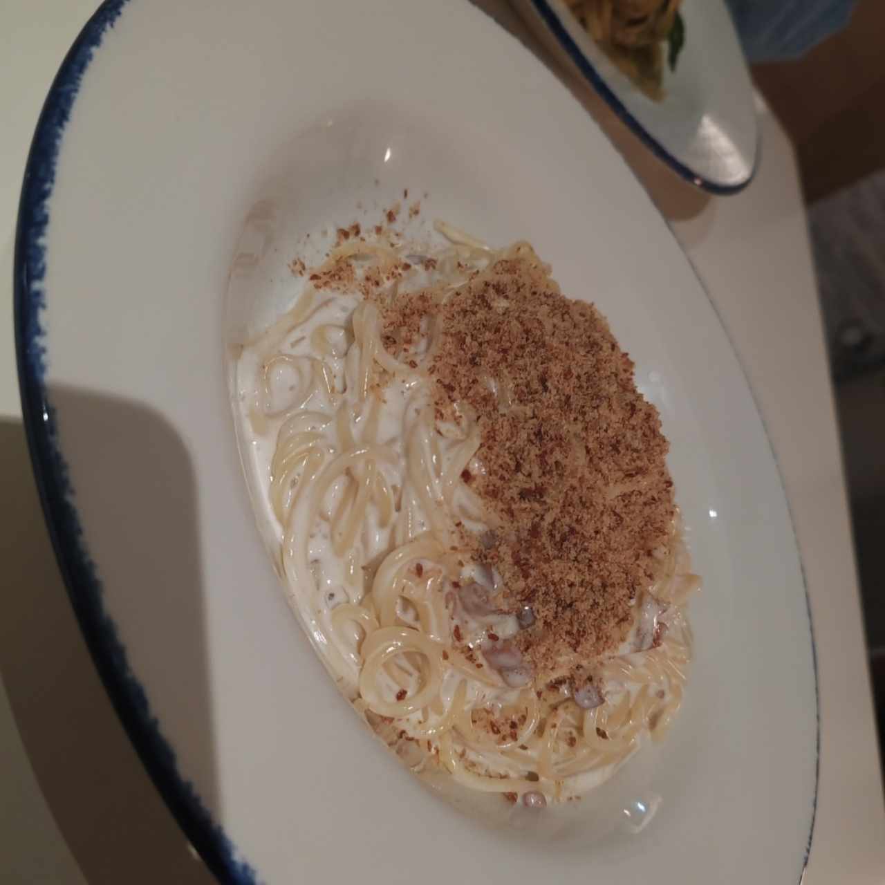 SPAGHETTI ALFREDO E PROSCIUTTO