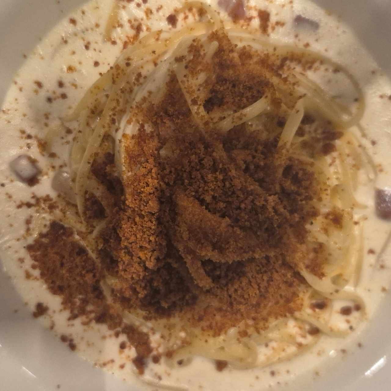 Spaghetti Alfredo e Prosciutto