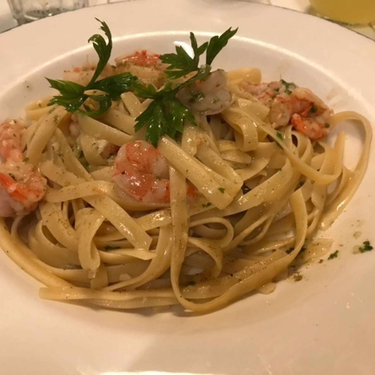 Fetuccini Aglio, Olio E Gamberetti