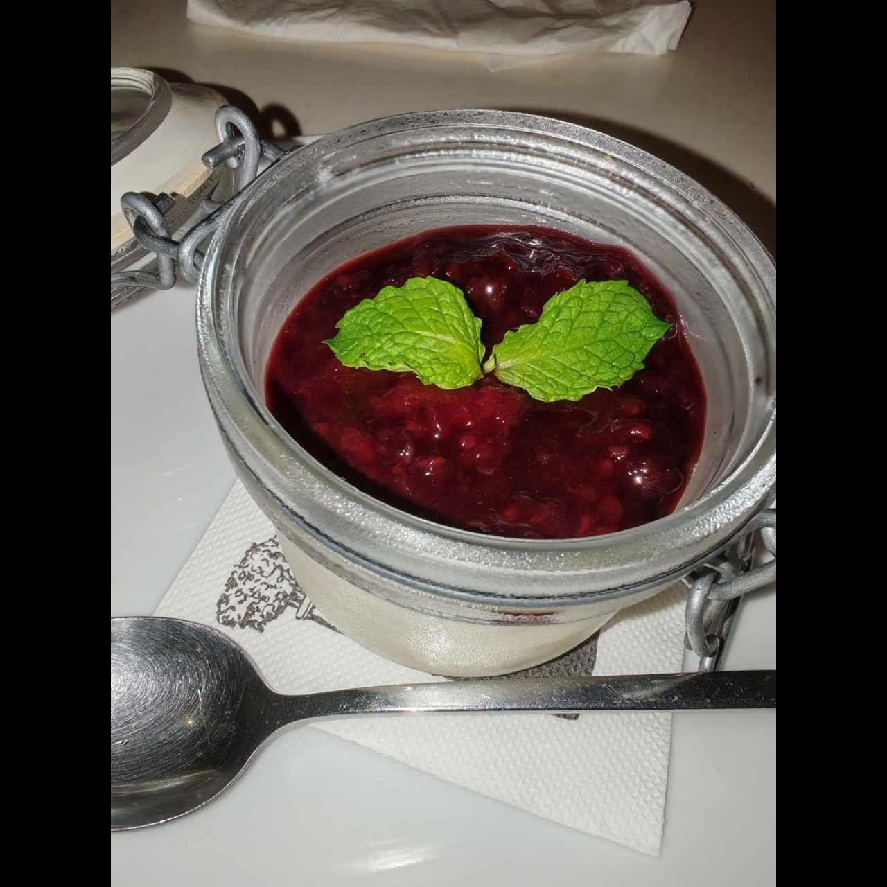 Panacotta frutos rojos