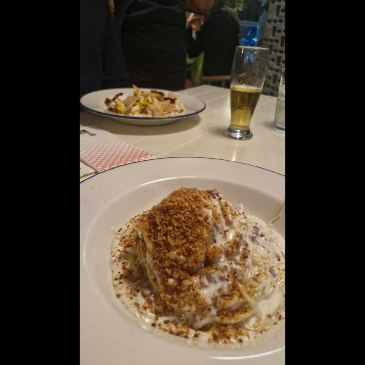 Spaghetti Alfredo e Prosciutto