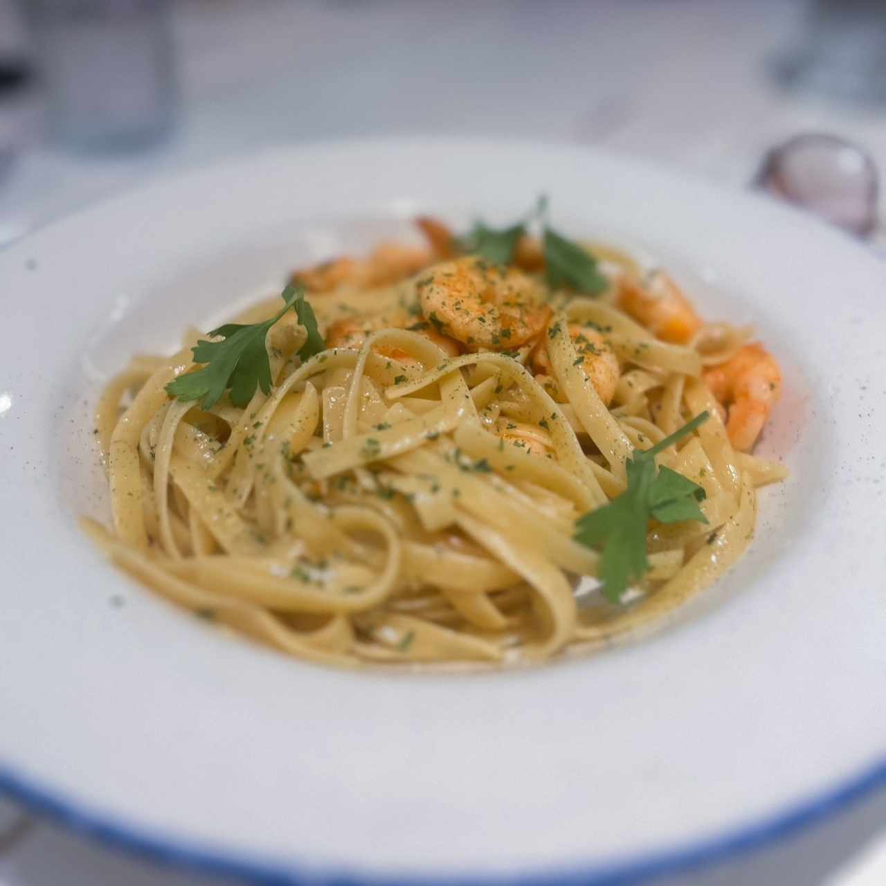 Fetuccini Aglio, Olio E Gamberetti