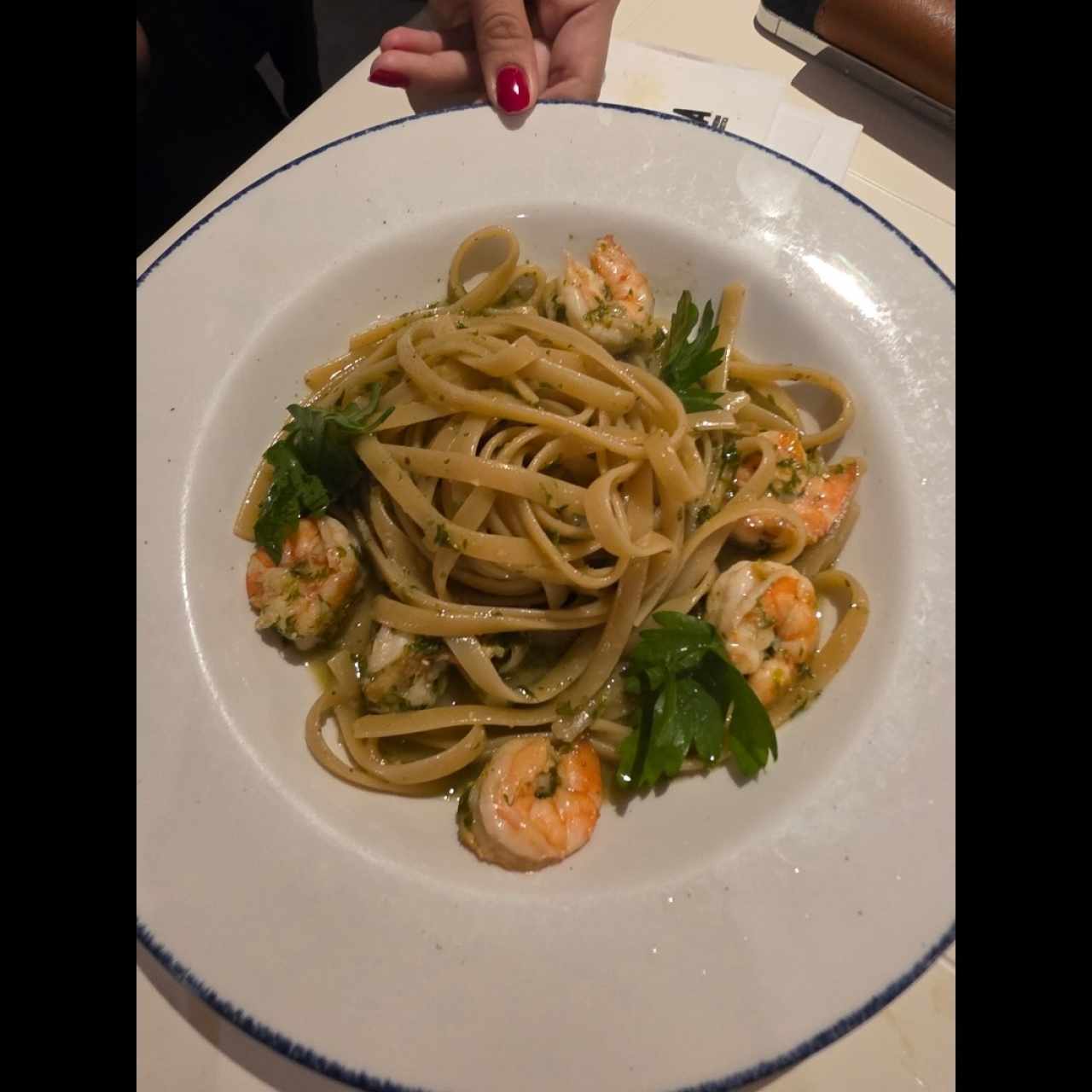 Fetuccini Aglio, Olio E Gamberetti