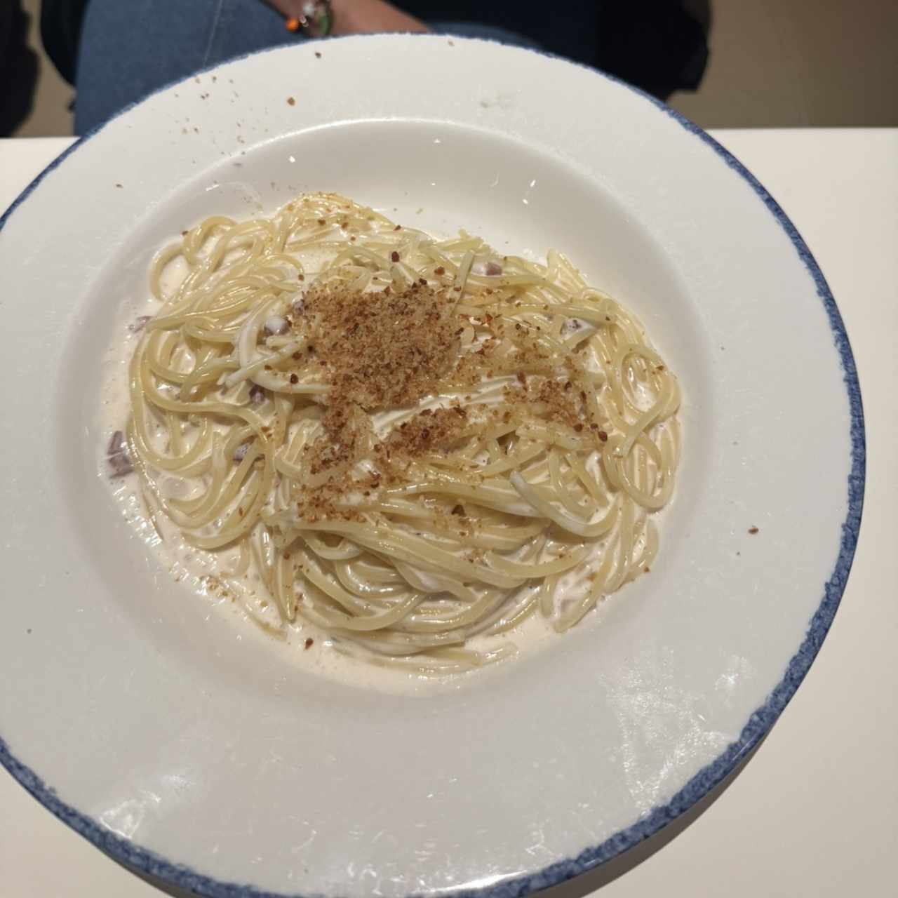 Spaghetti Alfredo e Prosciutto