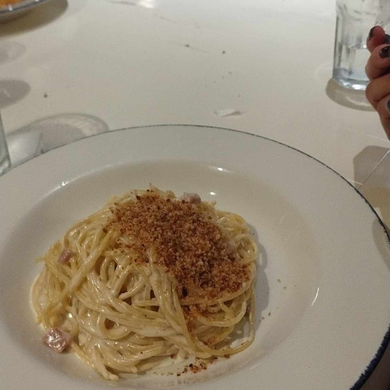 Spaghetti Alfredo e Prosciutto