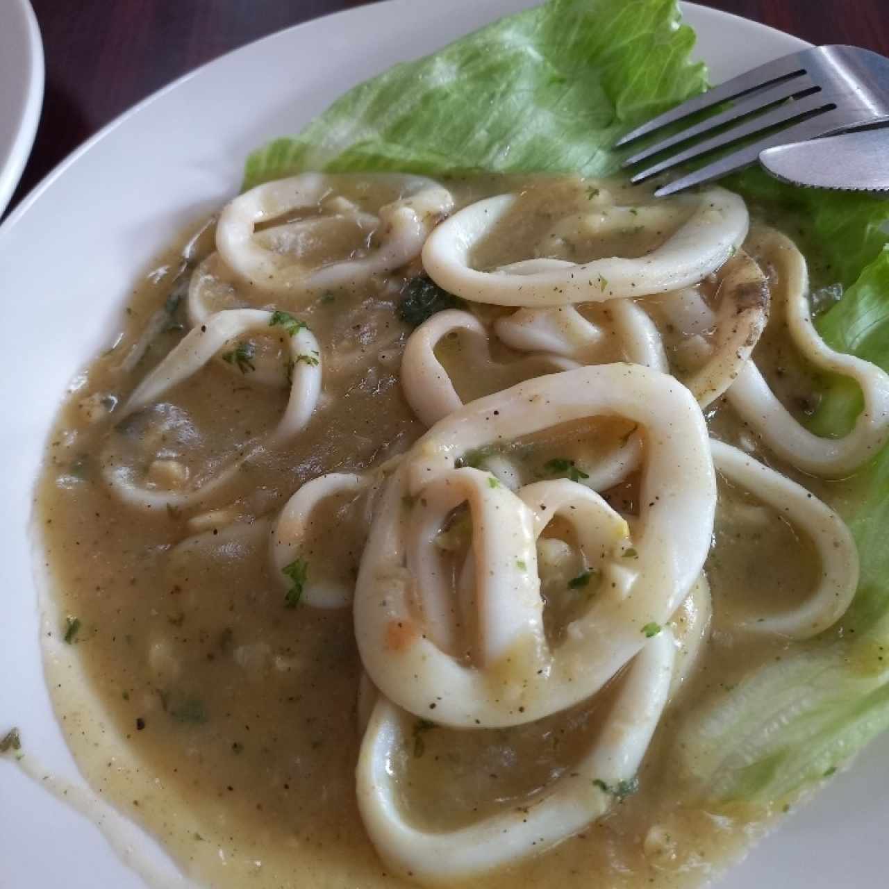 Mariscos - Calamares al Ajillo