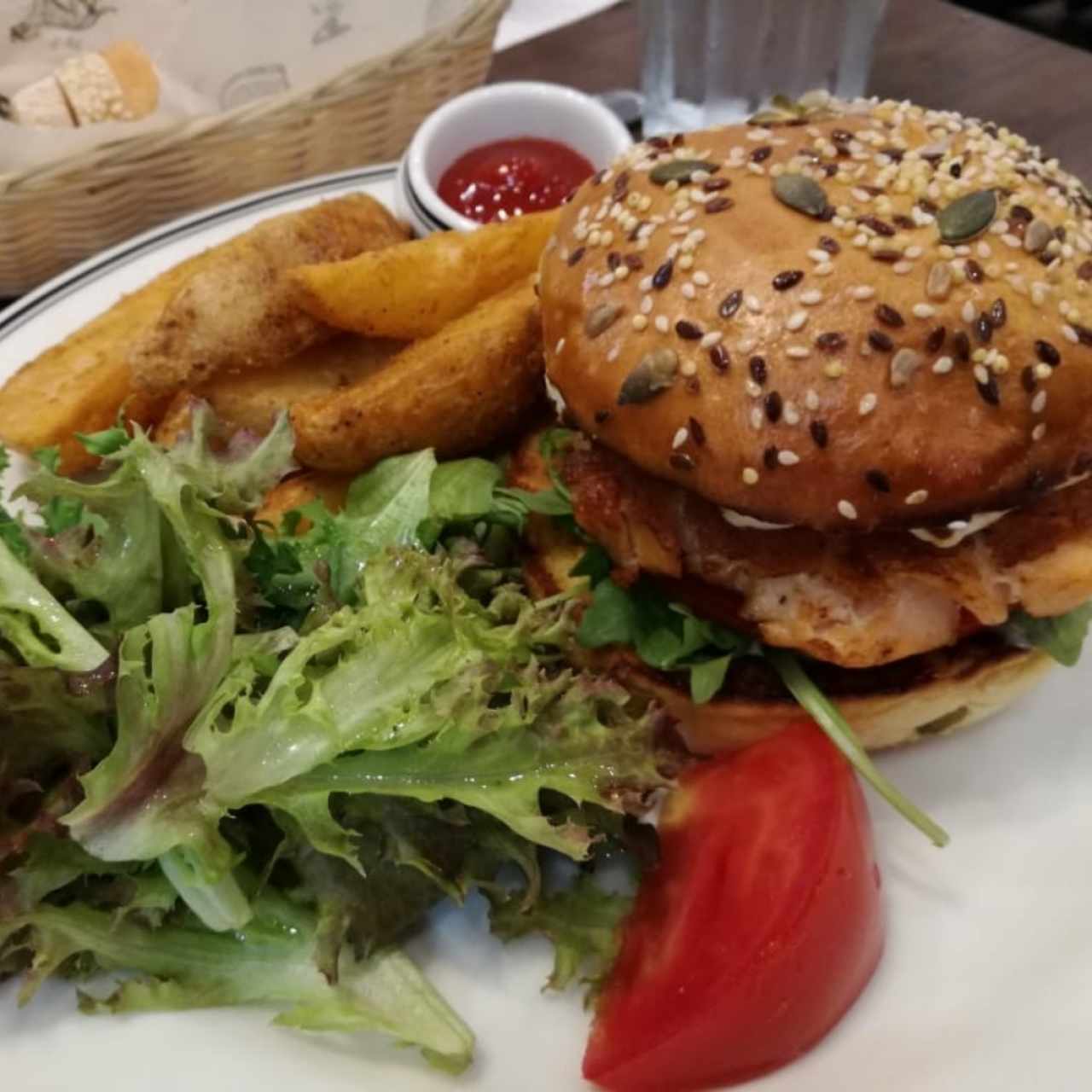 hamburguesa de salmon