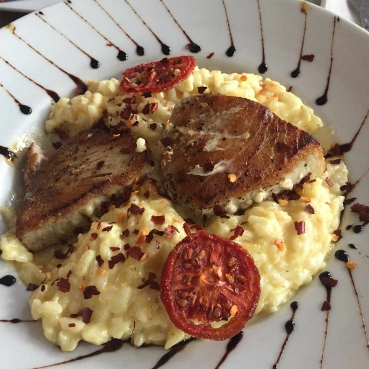 Catch of the day....Atun con risotto se Piña !!!