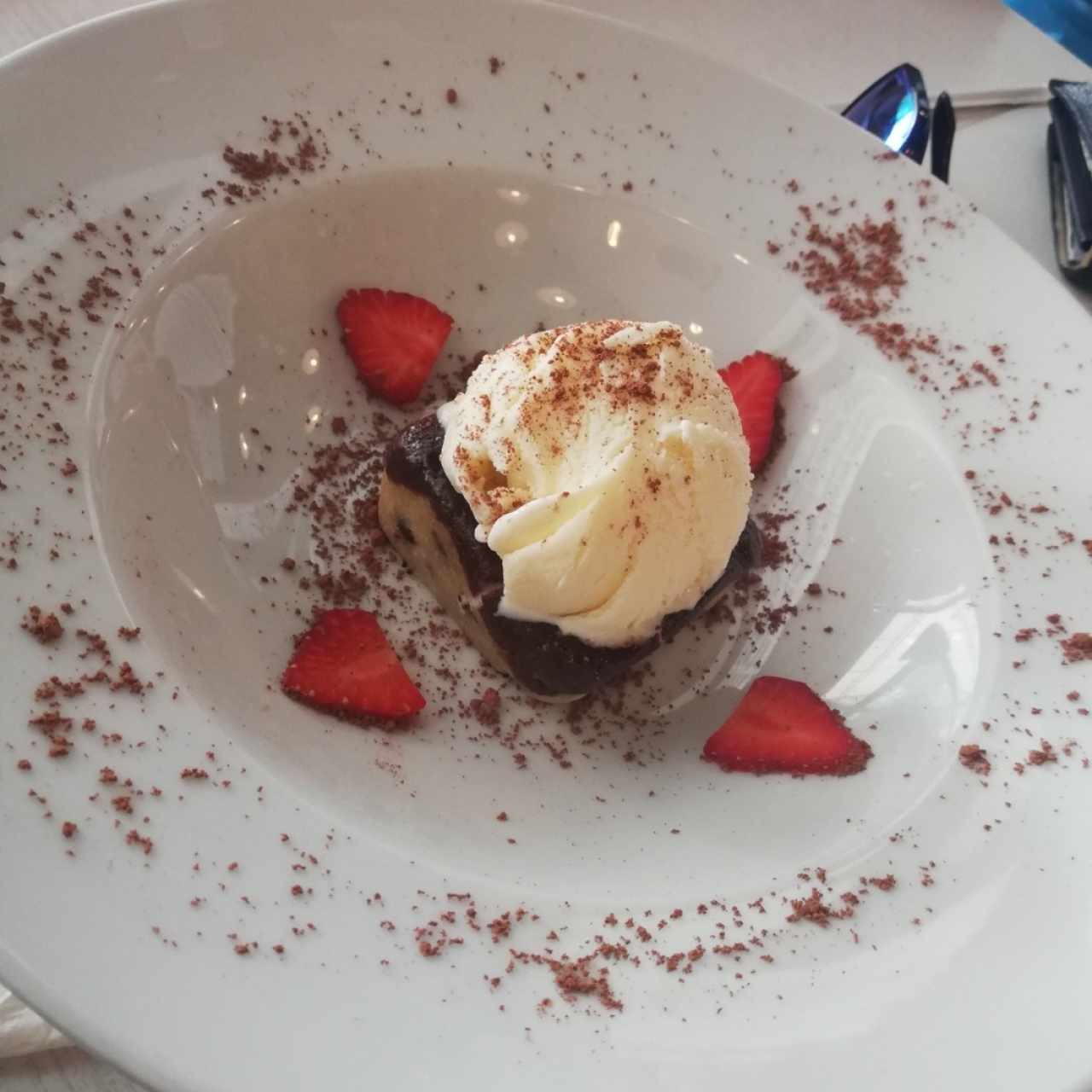 brownie con helado 