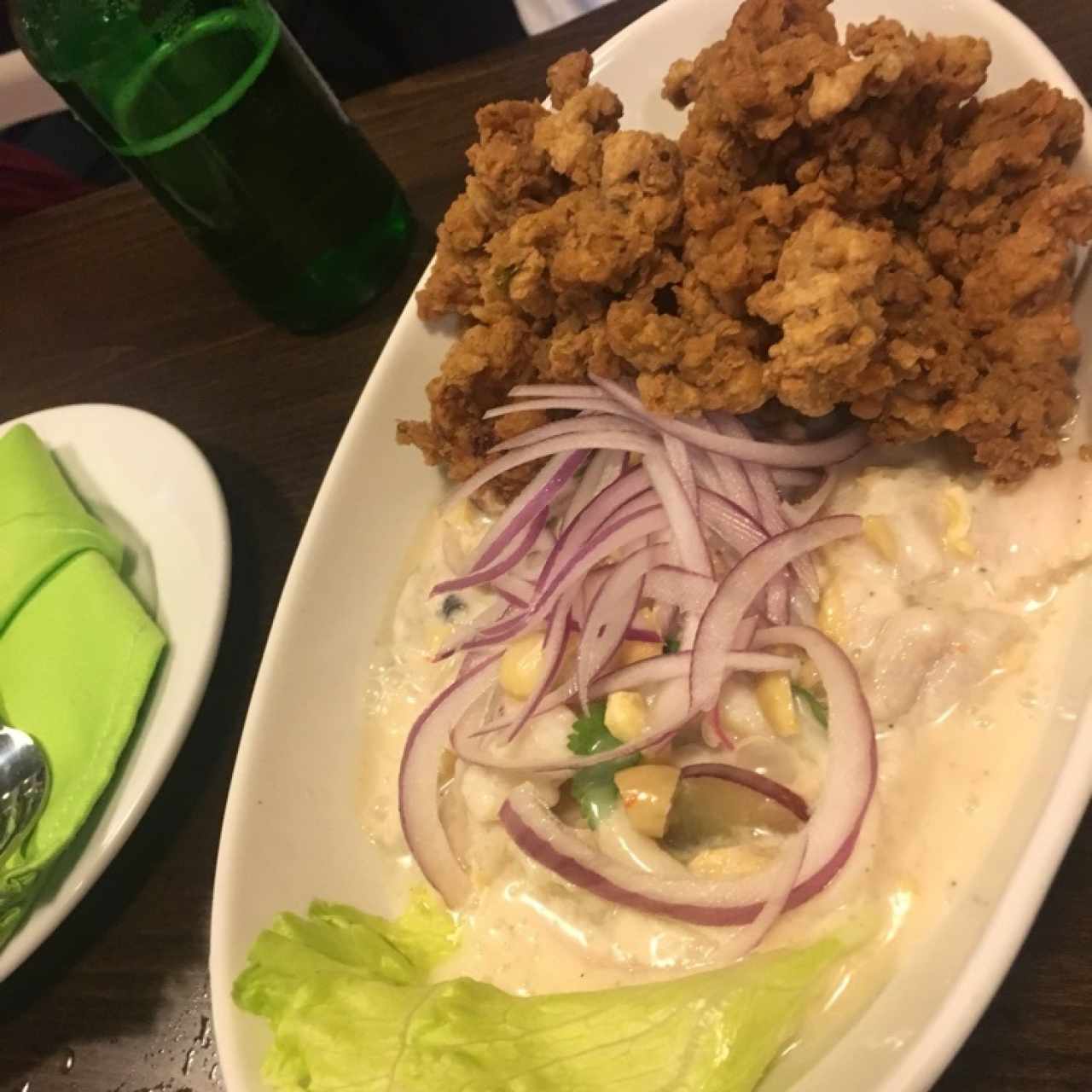ceviche frito!!!! Estaba realmente Yumi!!!! Lo recomiendo.