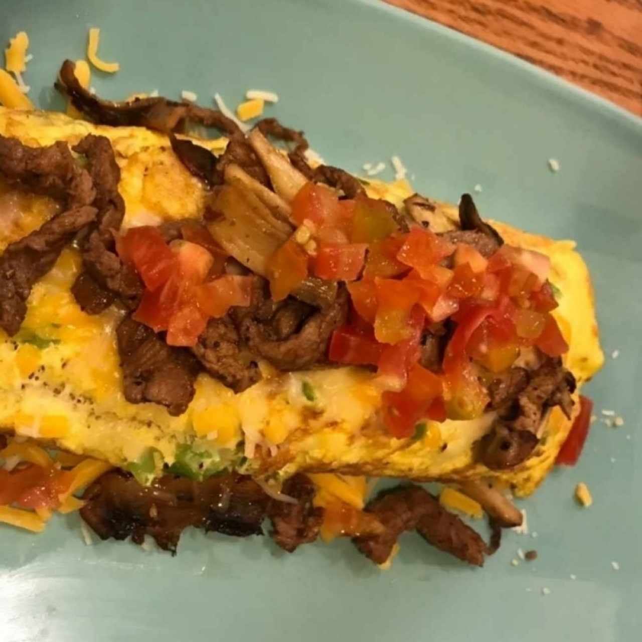 big steak omelet