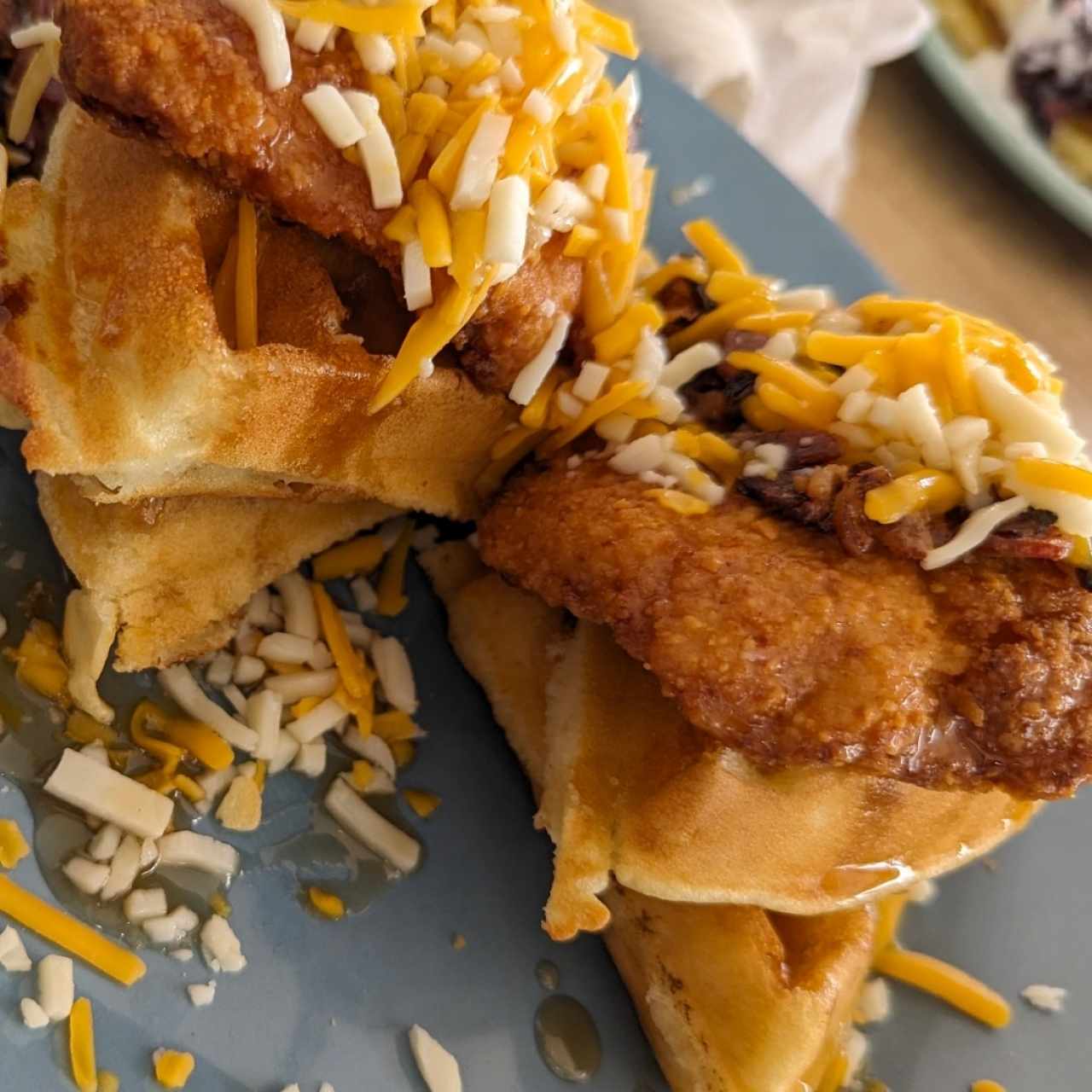 Chicken & Bacon Cheddar Waffle