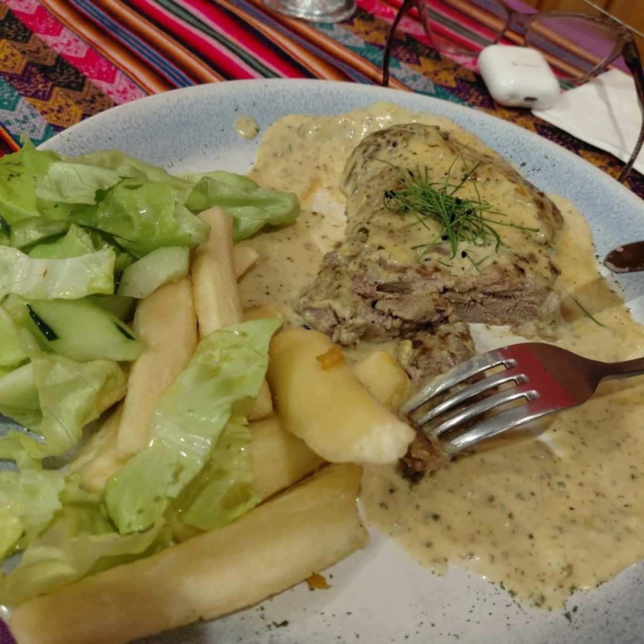 Filete a la Pimienta Verde