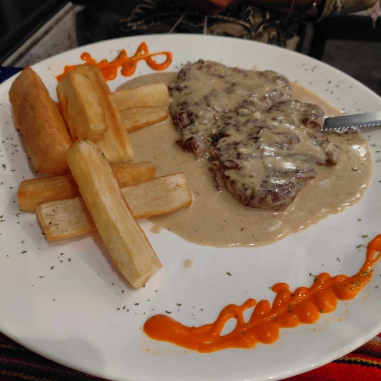 Filete a la Pimienta Verde