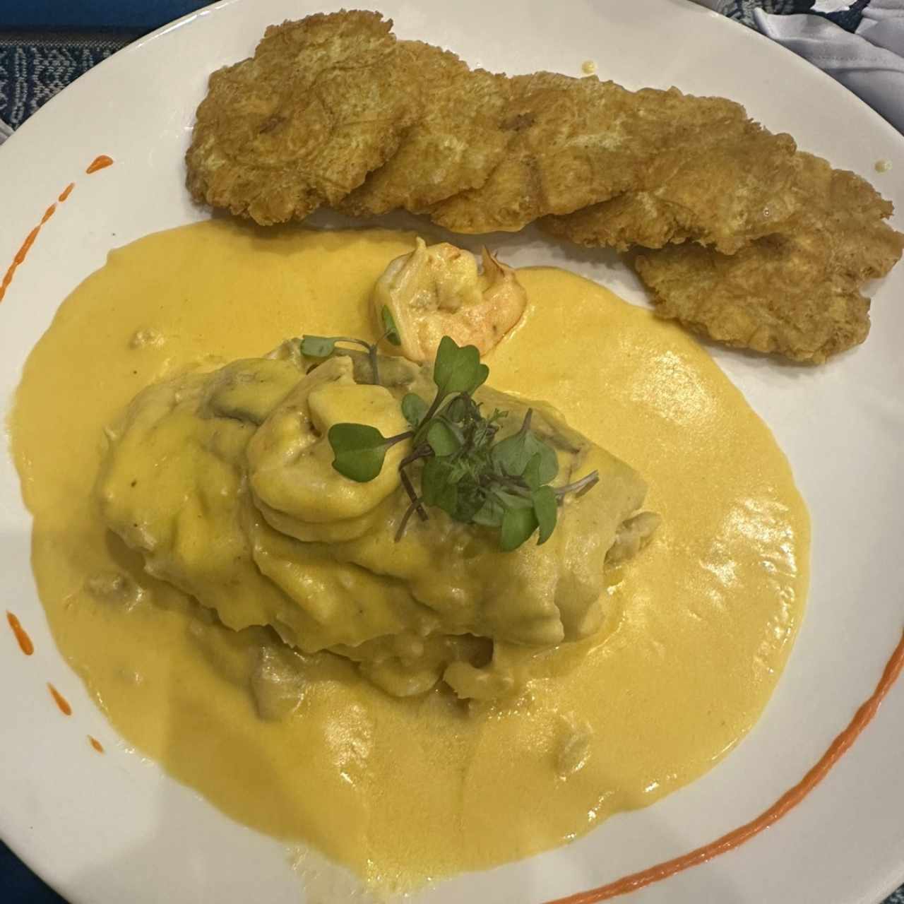 Filete relleno de camarones 