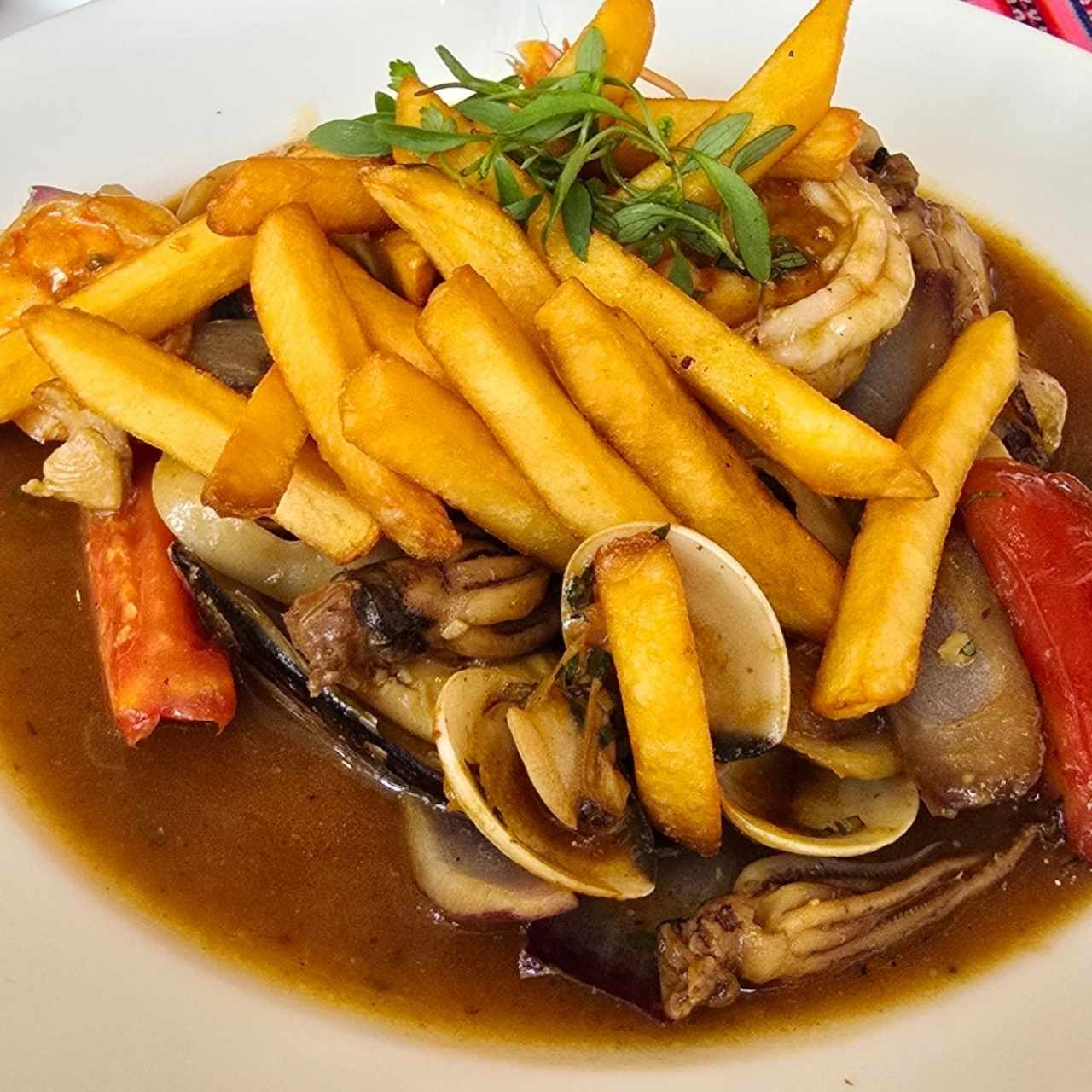 Mariscos Salteados