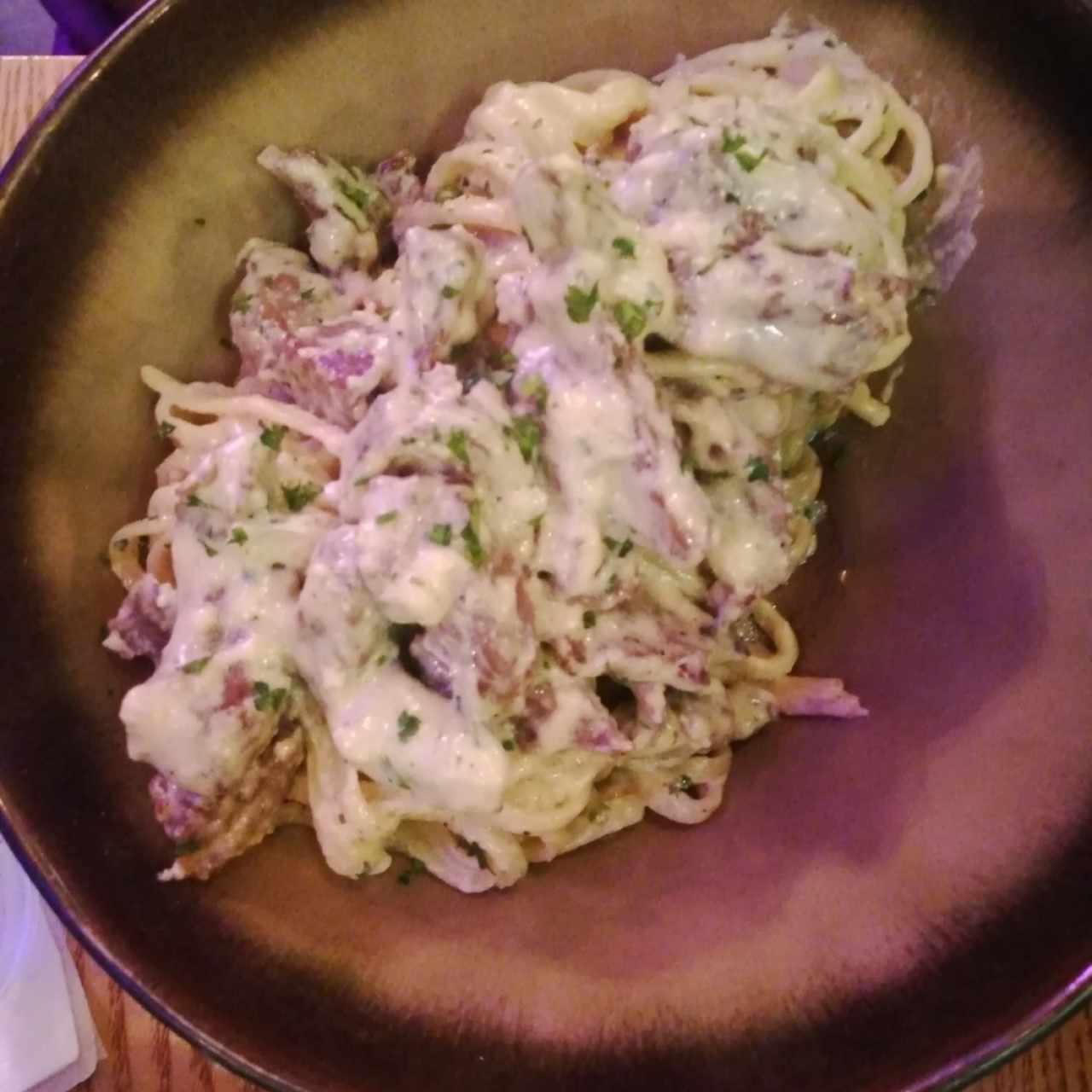 Linguine con entraña