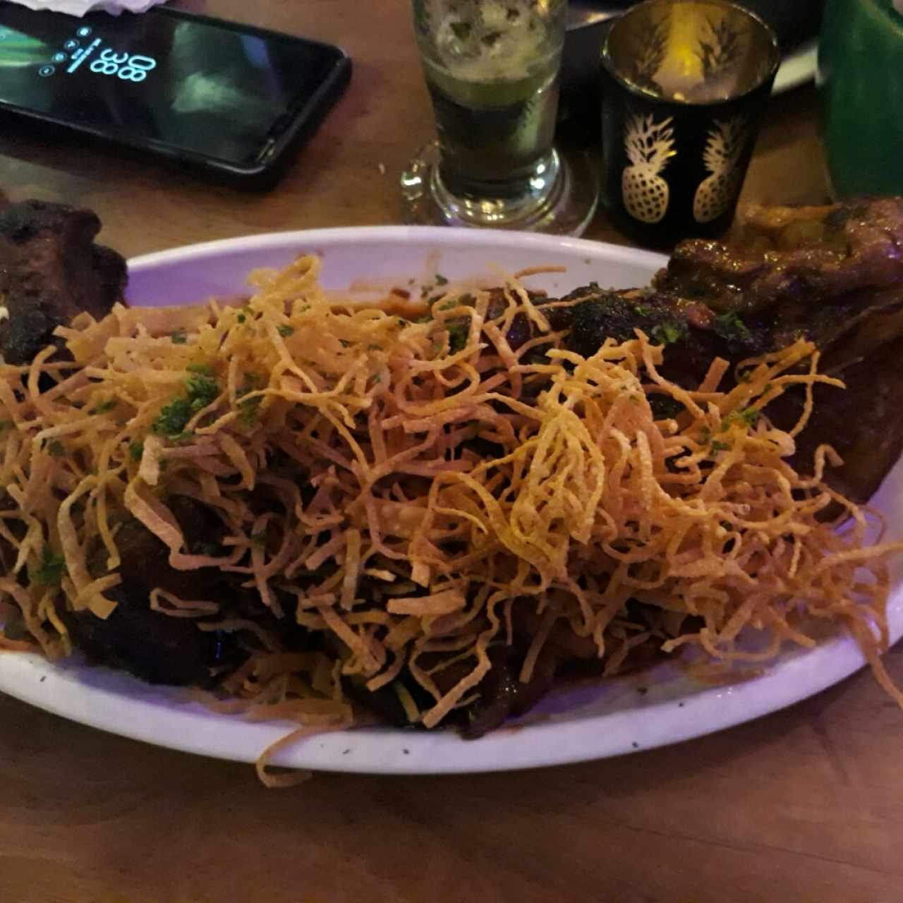 Costillas bbq de piña