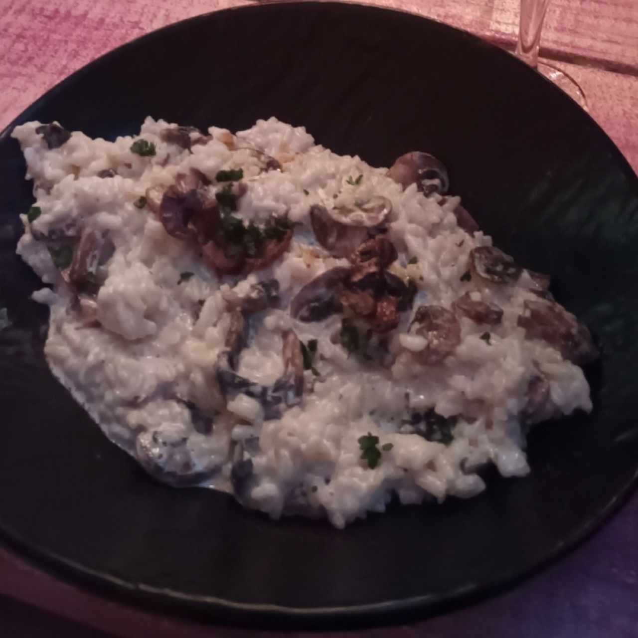 Risotto de hongos portobelo
