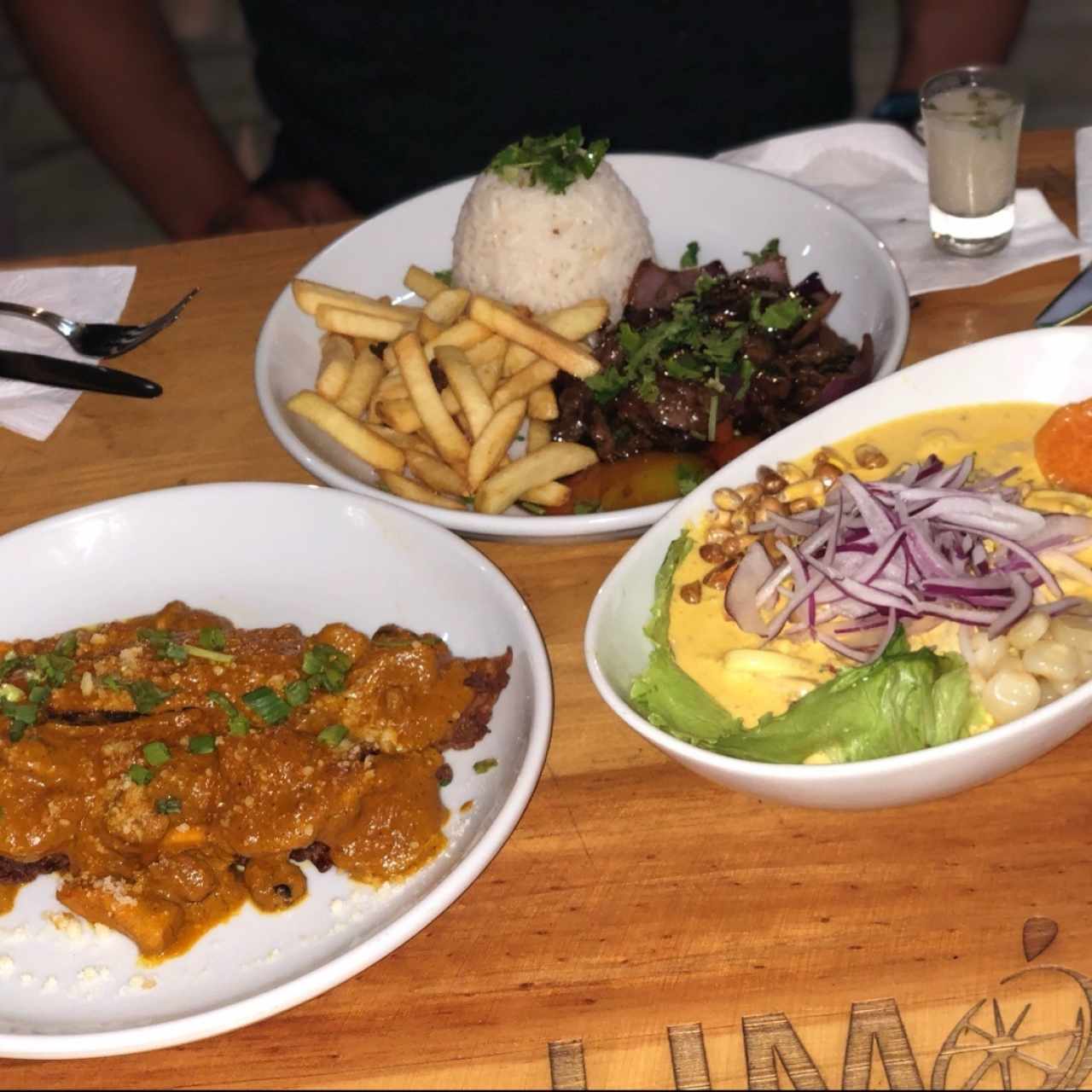 Pescado a lo macho,  lomito 507 y ceviche