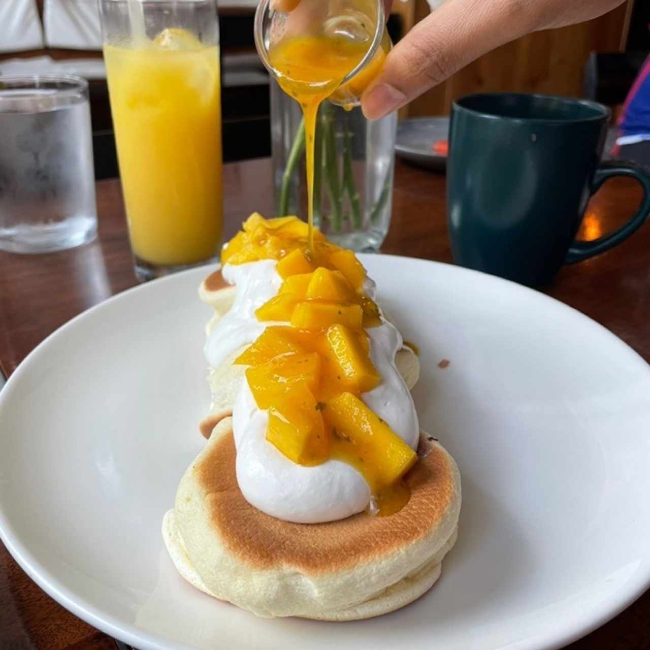 Pancakes con mango