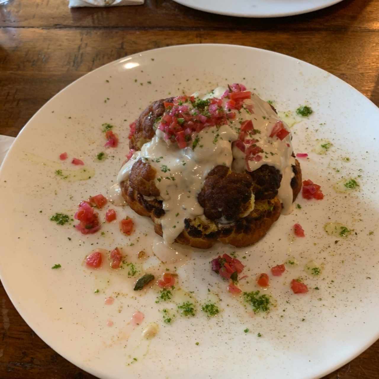 Coliflor a la leña 