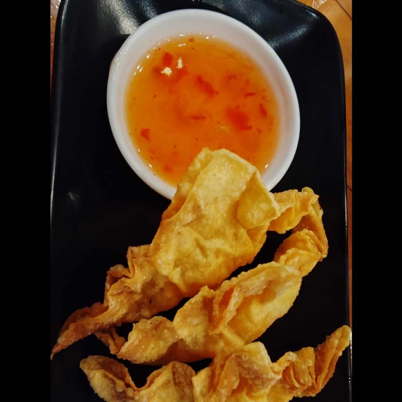 4. Wanton frito relleno de Camarón